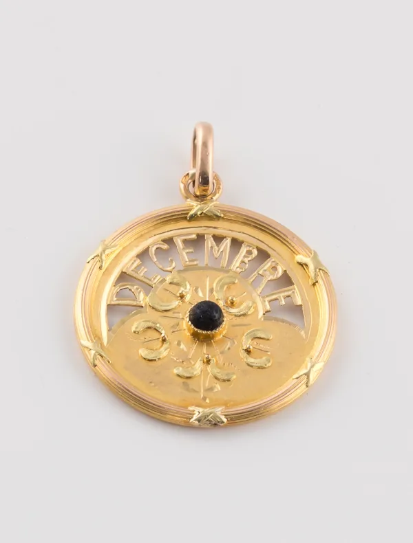 Pendentif Médaille Décembre Or Jaune