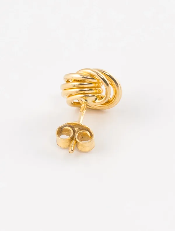 Boucles d'Oreilles Noeud Or Jaune