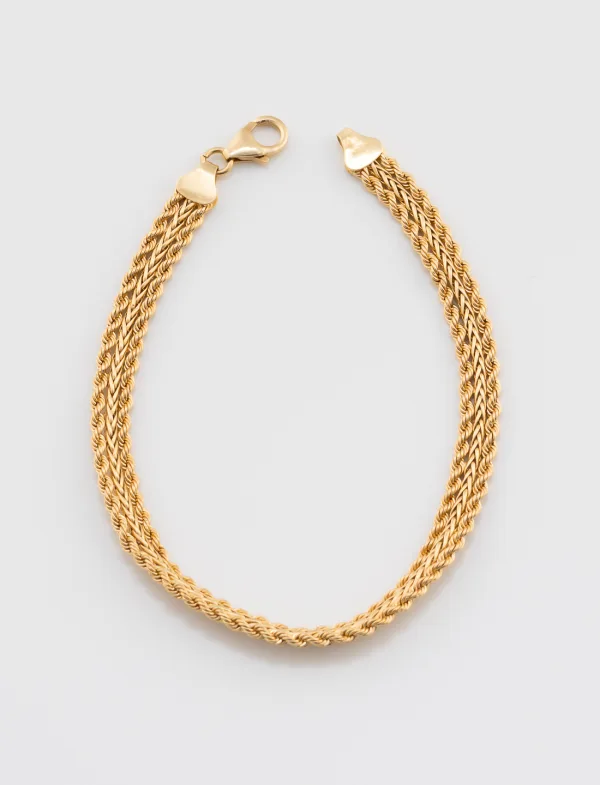 Bracelet Maille Torsadée Or Jaune