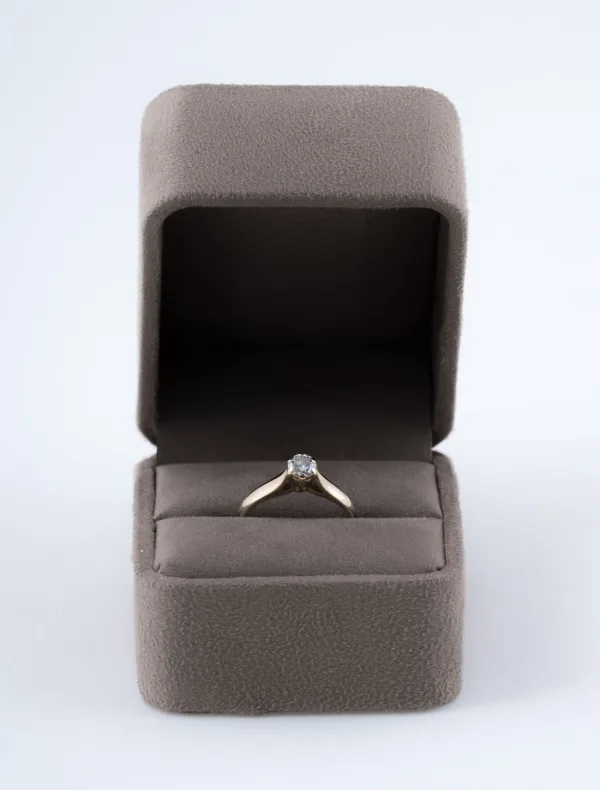 Bague Or Jaune & Solitaire