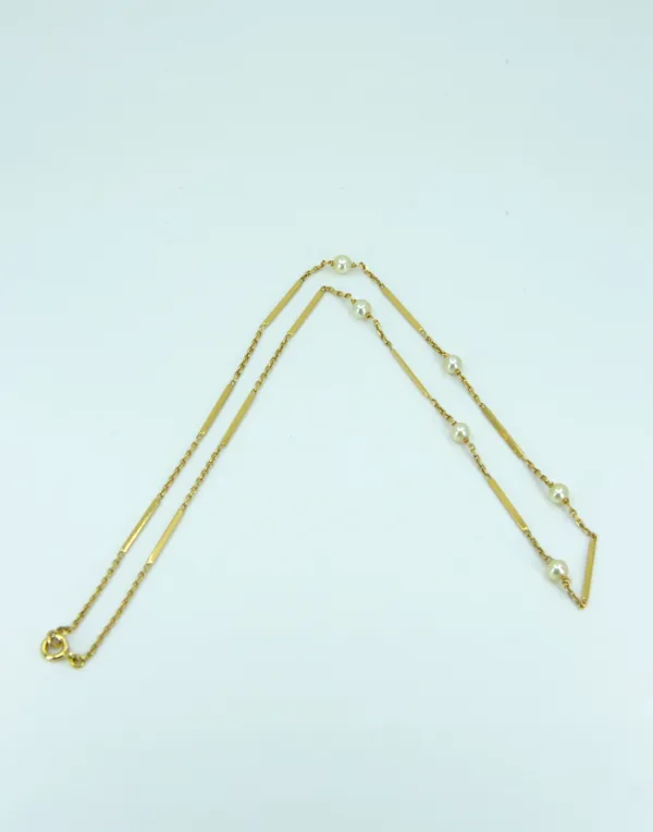 Collier Or Jaune & Perles de Culture
