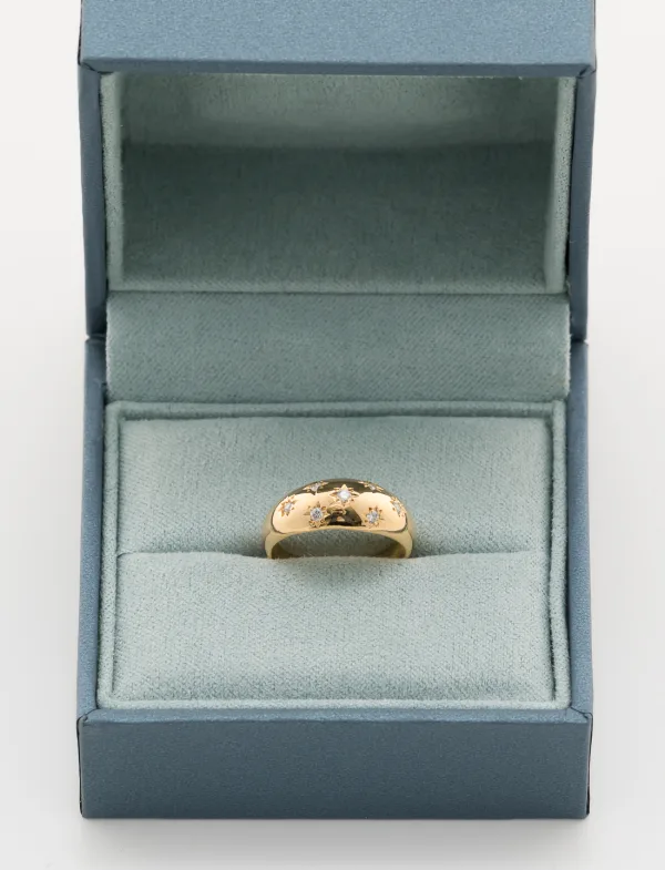 Bague Dôme Or Jaune & Diamants