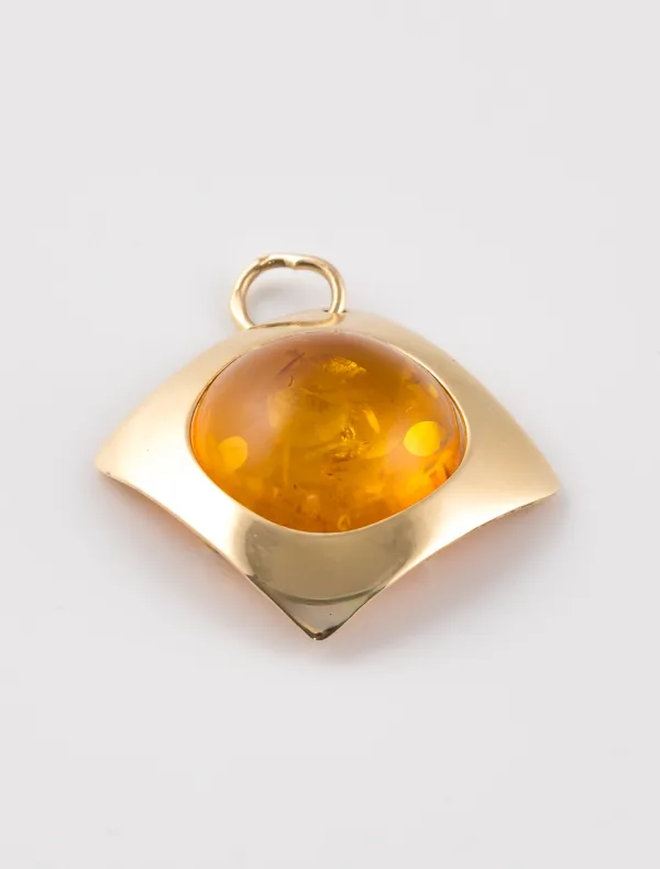 Pendentif Ambre & Or Jaune