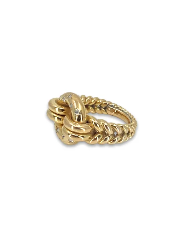 Bague or jaune et diamants