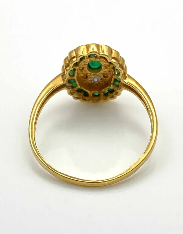 Bague Or, Emeraudes & Diamants