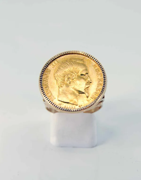 Bague Vintage Or Jaune Pièce 20 francs