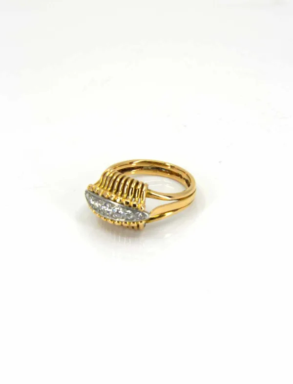 Bague Fil Or Jaune & Jarretiere Diamants