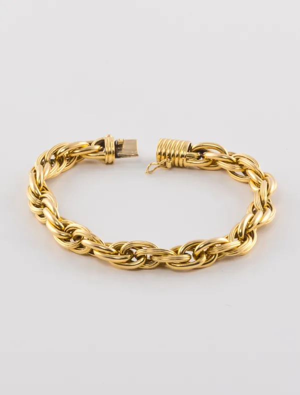 Bracelet Anneaux torsadés Or jaune