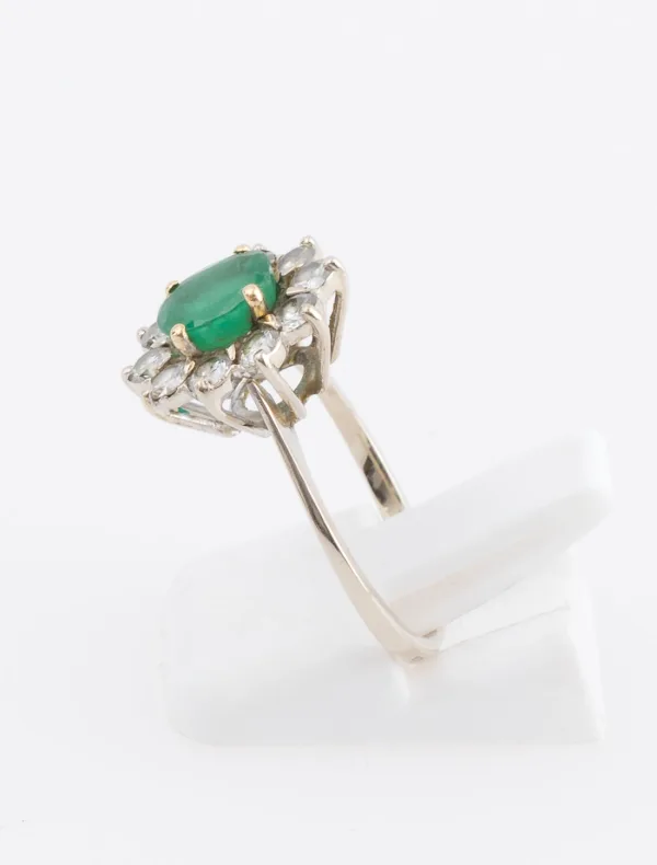 Bague Marguerite Emeraude & Diamants