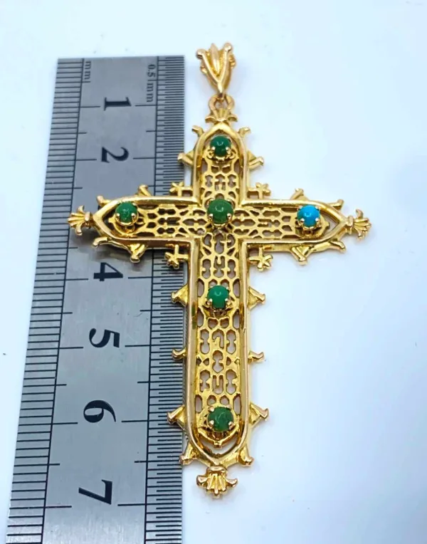 Pendentif croix du pont d'Estaing en or jaune