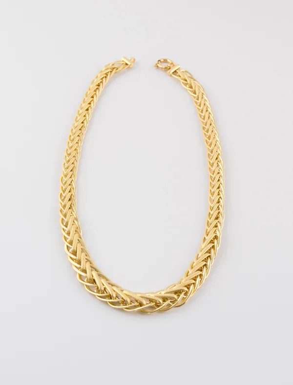 Collier Maille Texture Or Jaune