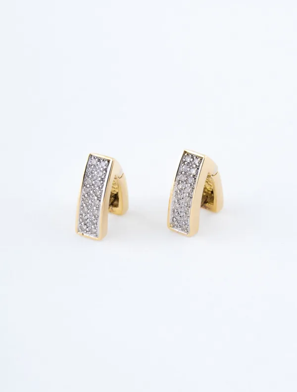 Boucles d'oreilles Or Jaune & Diamants