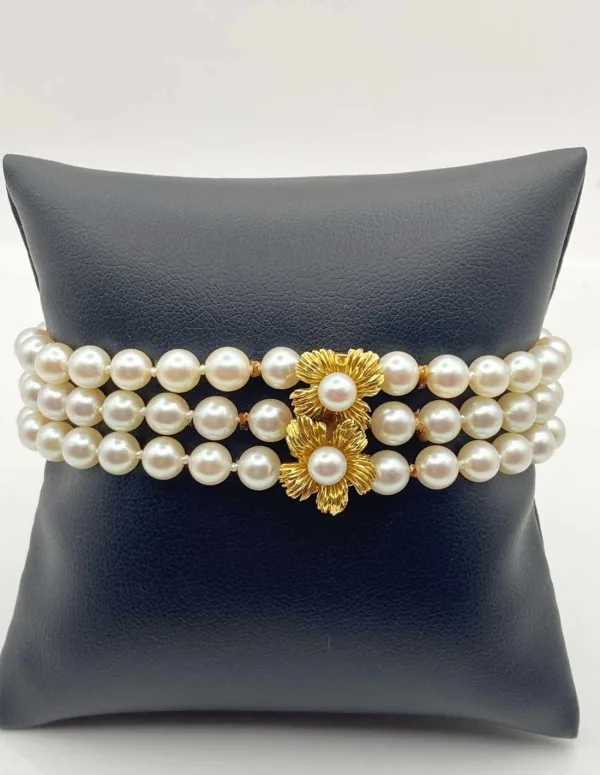 Bracelet Perles de Culture Fermoir Or