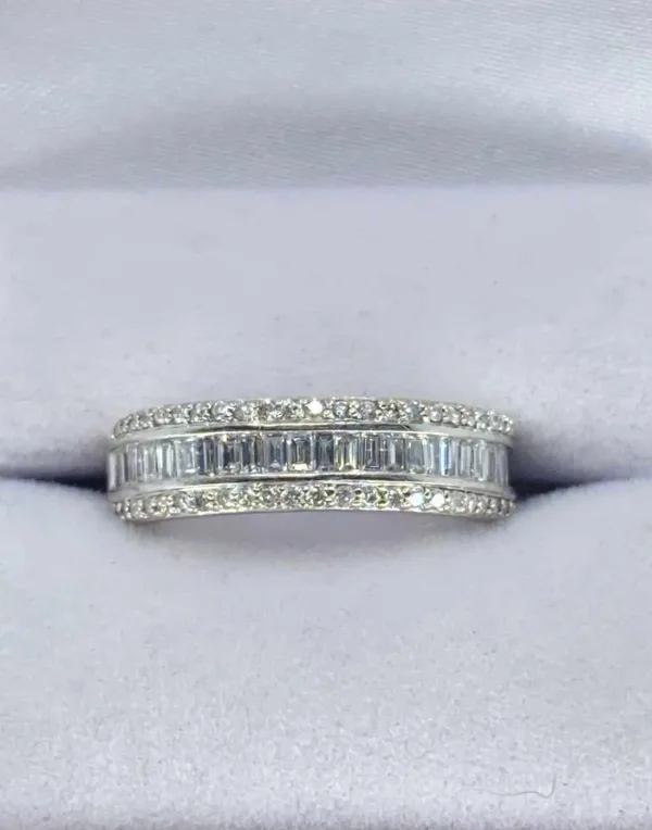 Alliance Demi-tour Or Blanc & Diamants