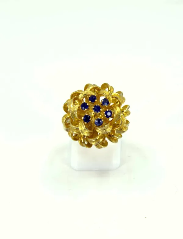 Bague Chou Or jaune & Saphirs