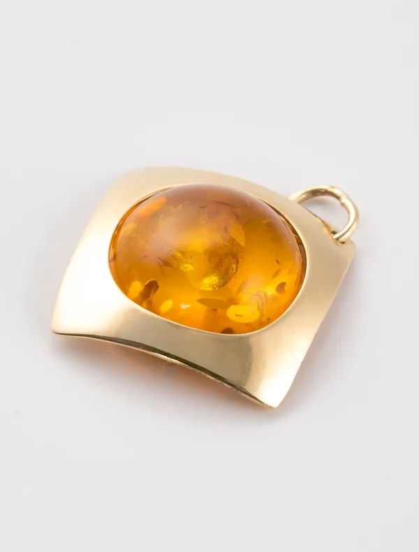 Pendentif Ambre & Or Jaune