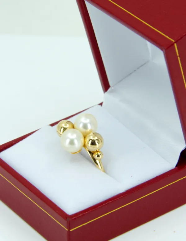 Bague Perles d'Or & Perles de Culture