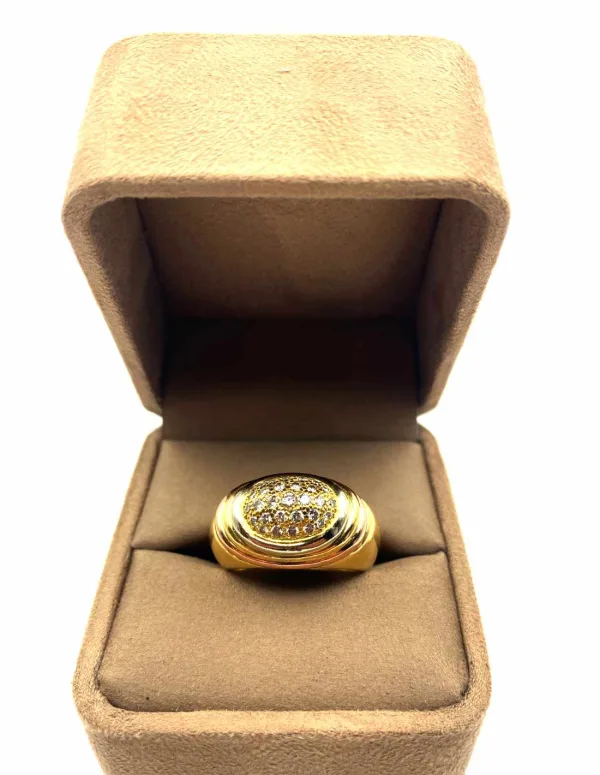 Bague Jonc Or Jaune 18K & Diamants