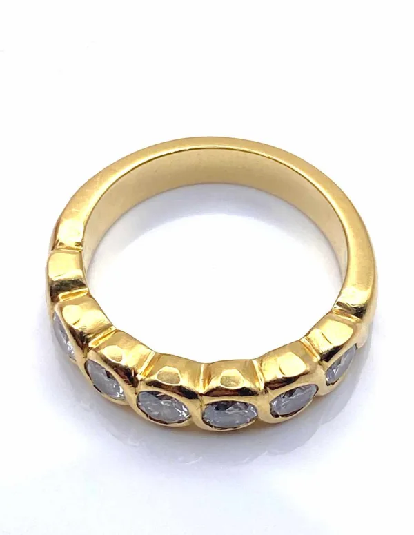 Bague Demi-Alliance Or jaune & Diamants