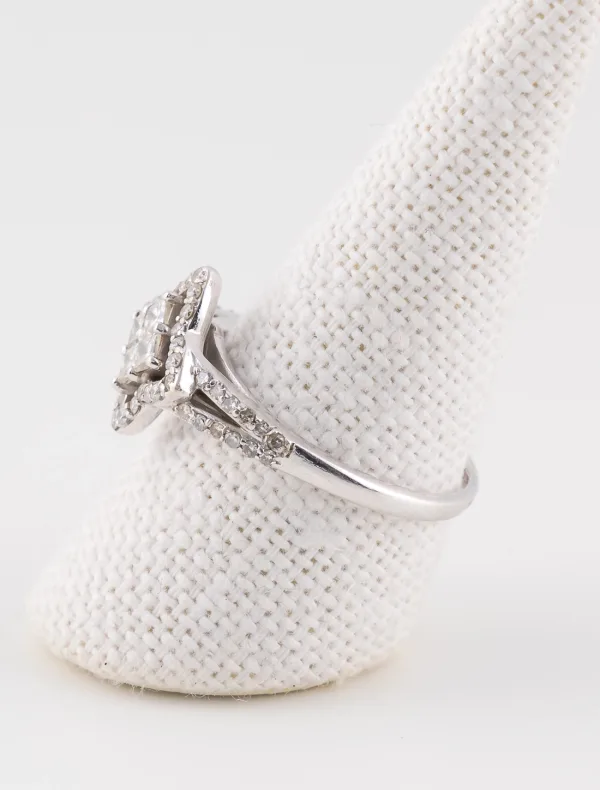 Bague Ancienne Or Blanc & Diamants