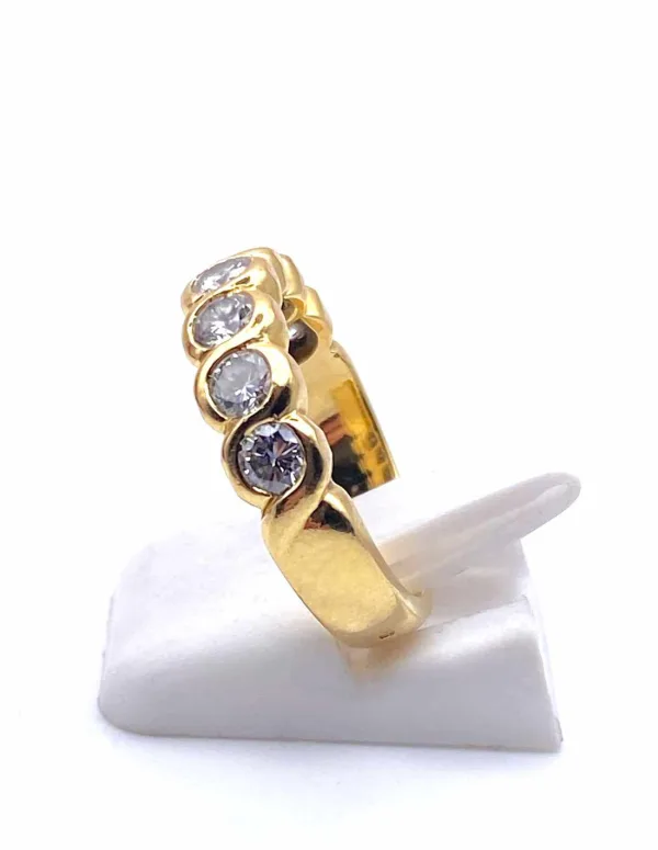 Bague Demi-Alliance Or jaune & Diamants