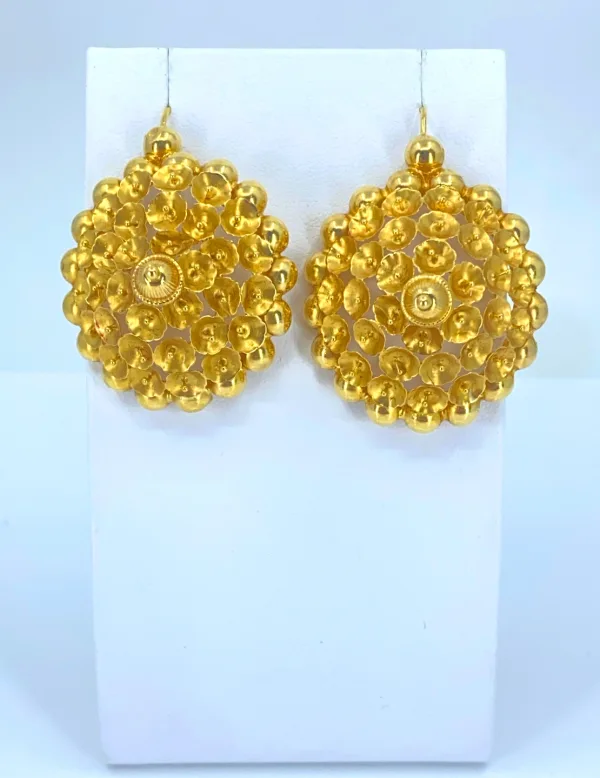 Boucles d'Oreilles Tété Négresse Or Jaune