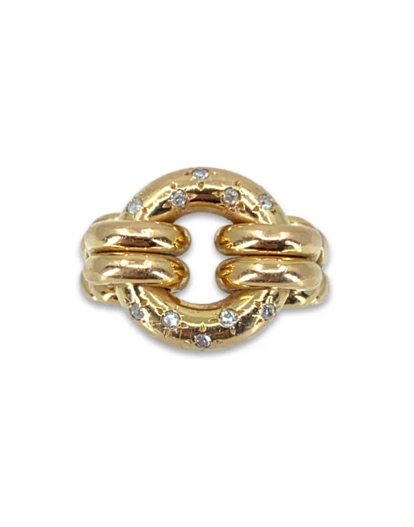 Bague or jaune et diamants