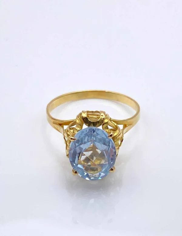 Bague Fleur Or Jaune & Topaze