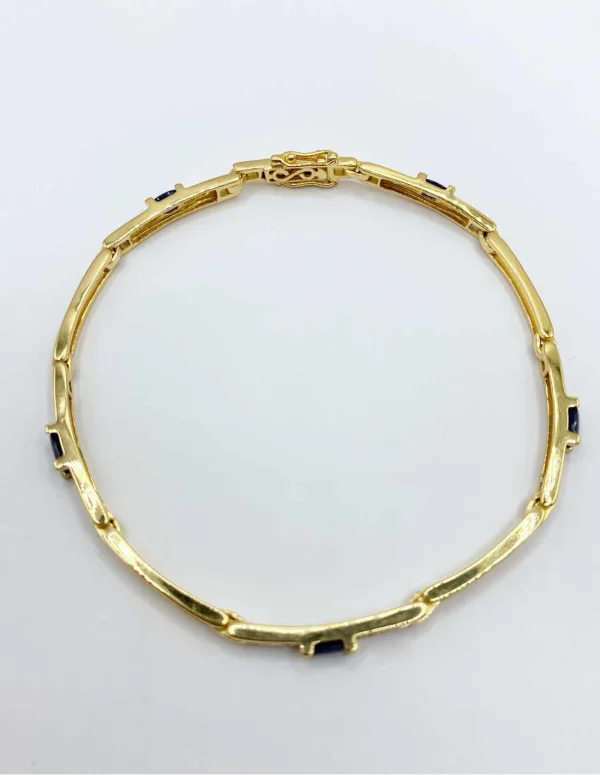 Bracelet  Or Saphirs et Diamants