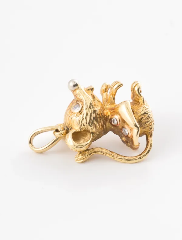 Pendentif Souris Or & Diamants
