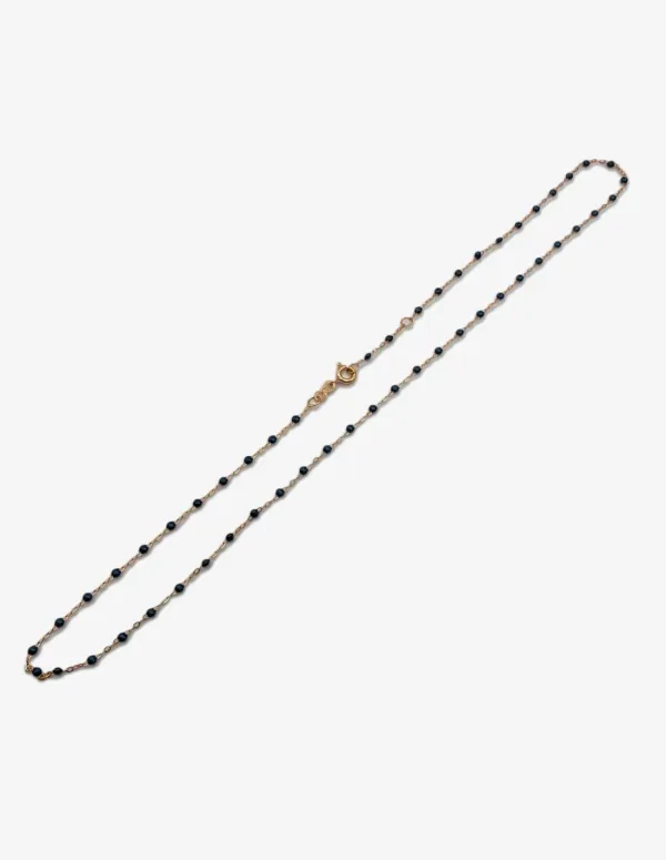 Collier Gigi Clozeau Or Rose 18K Perles Bleues Nuit