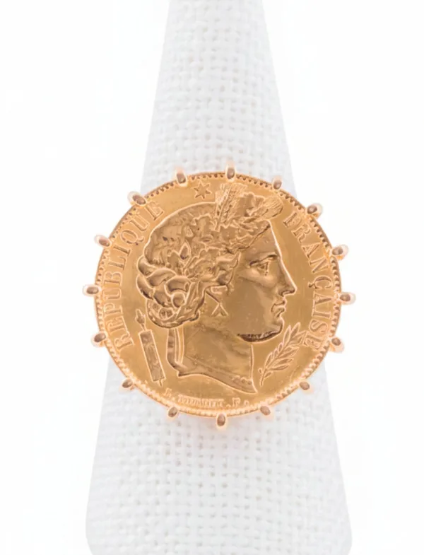 Bague Porte Pièce 20 Francs Or