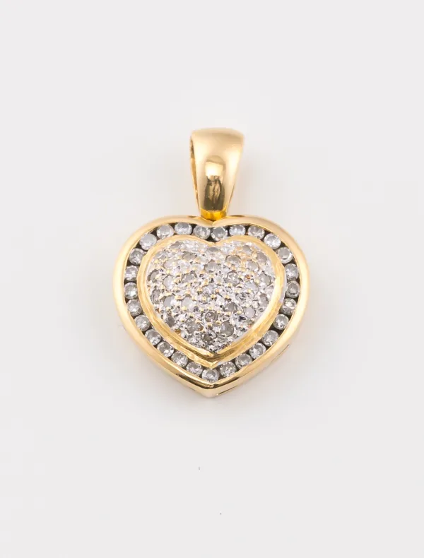 Pendentif Coeur Or & Diamants