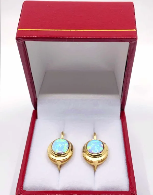 Boucles d'Oreilles Or Jaune & Opales