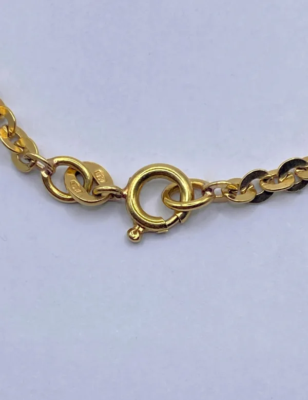 Chaine Mailles Rondes Plates Or Jaune