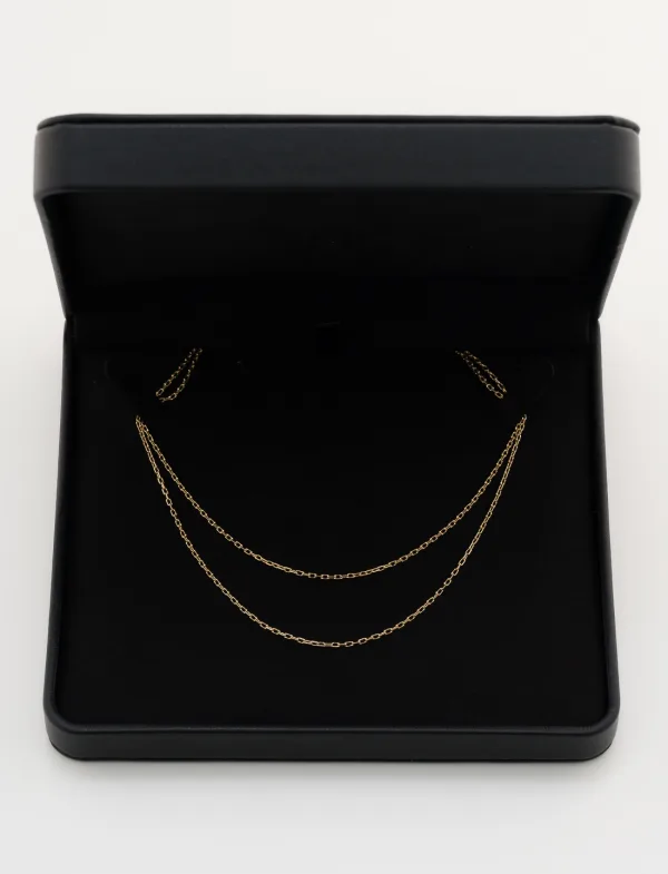 Collier Long Chaine Forçat Or Jaune