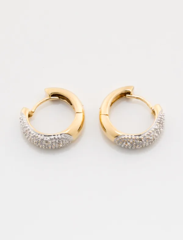 Boucles d'oreilles Créoles Or Jaune & Diamants
