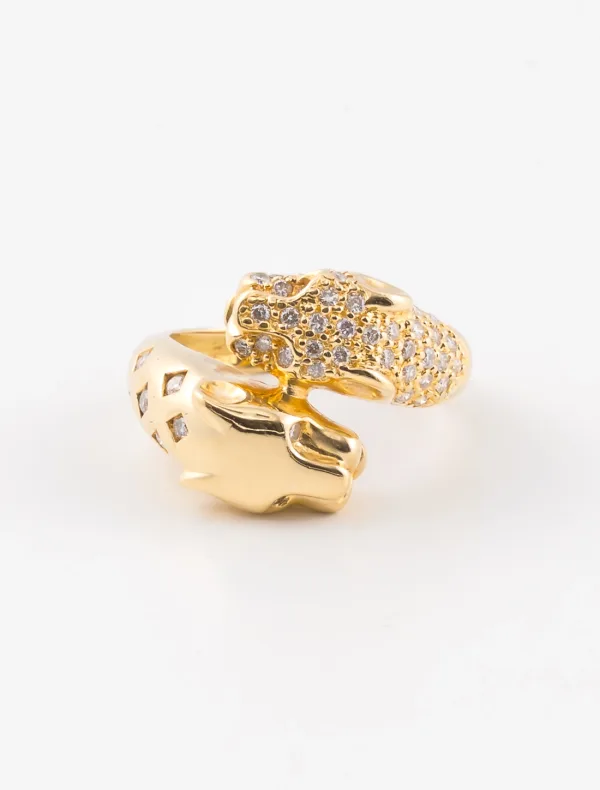 Bague Léopards Or Jaune & Diamants