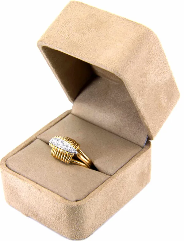 Bague Fil Or Jaune & Jarretiere Diamants
