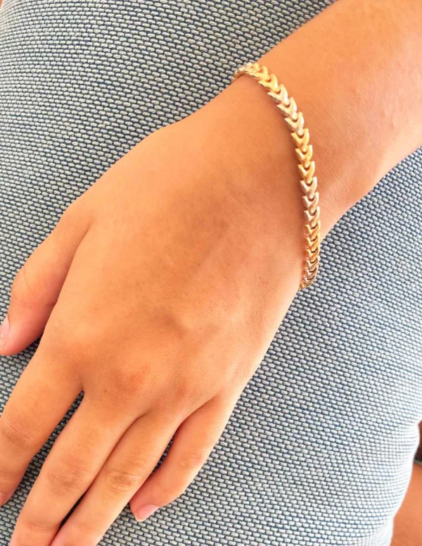 Bracelet bicolore Or 18K