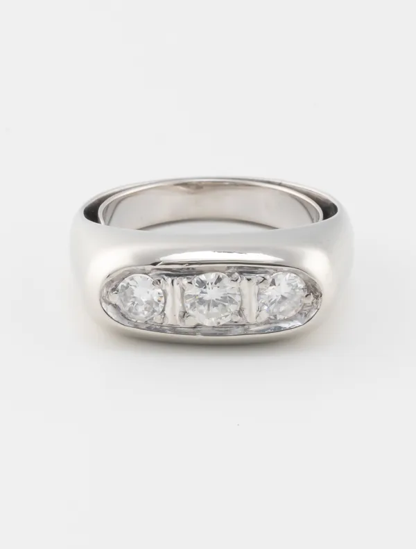 Bague Vintage Diamants Or Blanc