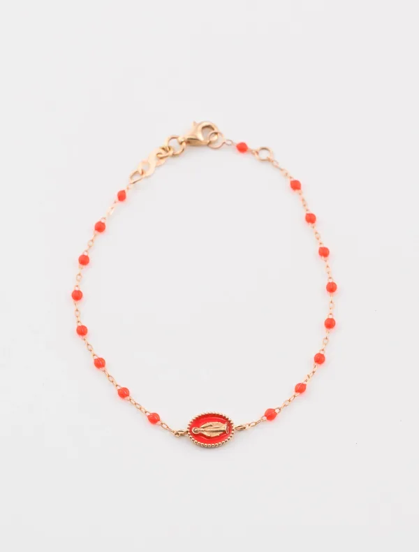 Bracelet Gigi Clozeau Médaillon Vierge Or Rose