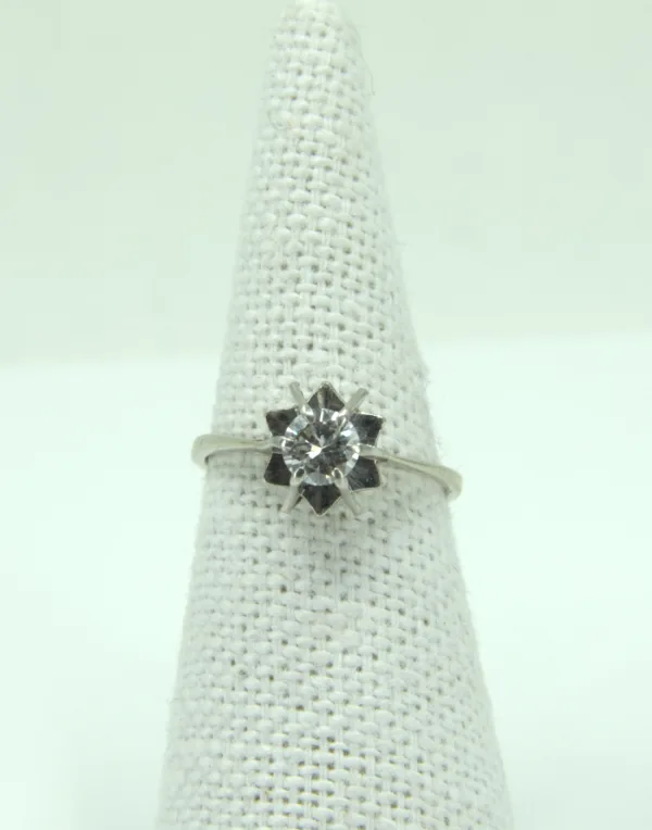 Bague Diamant Solitaire Or Blanc & Platine