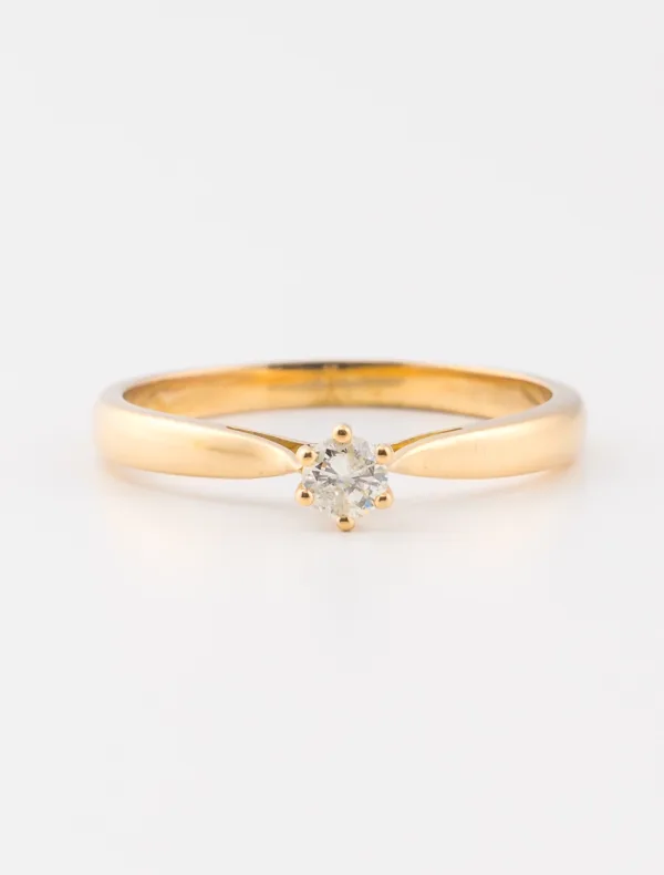 Bague Solitaire Or Jaune
