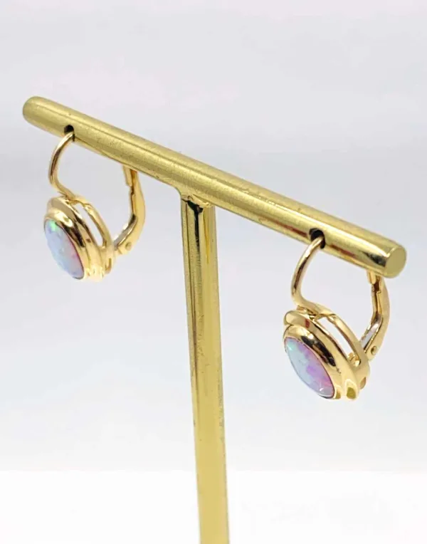 Boucles d'Oreilles Or Jaune & Opales