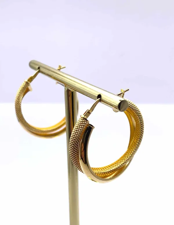 Boucles d'oreilles Créoles Or Jaune 18K