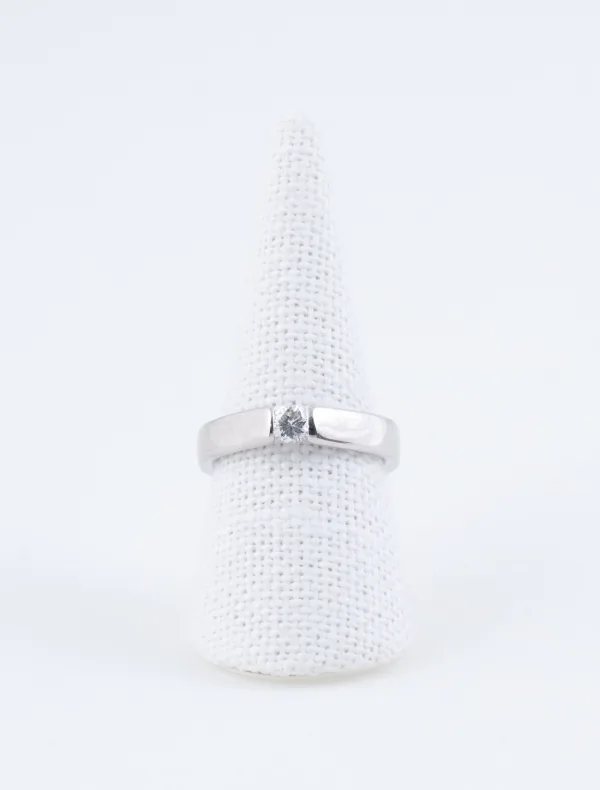 Bague Diamant Solitaire Or Blanc