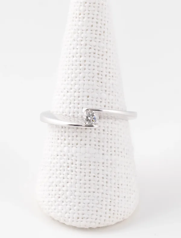 Bague Garel Solitaire & Or Blanc