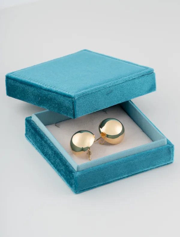 Boucles d'Oreilles Boules or Jaune