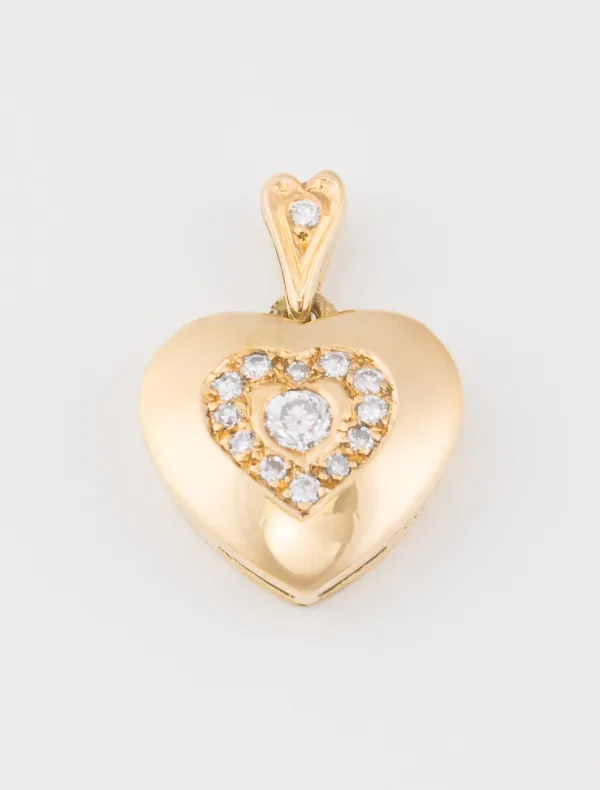 Pendentif Coeur & Diamants